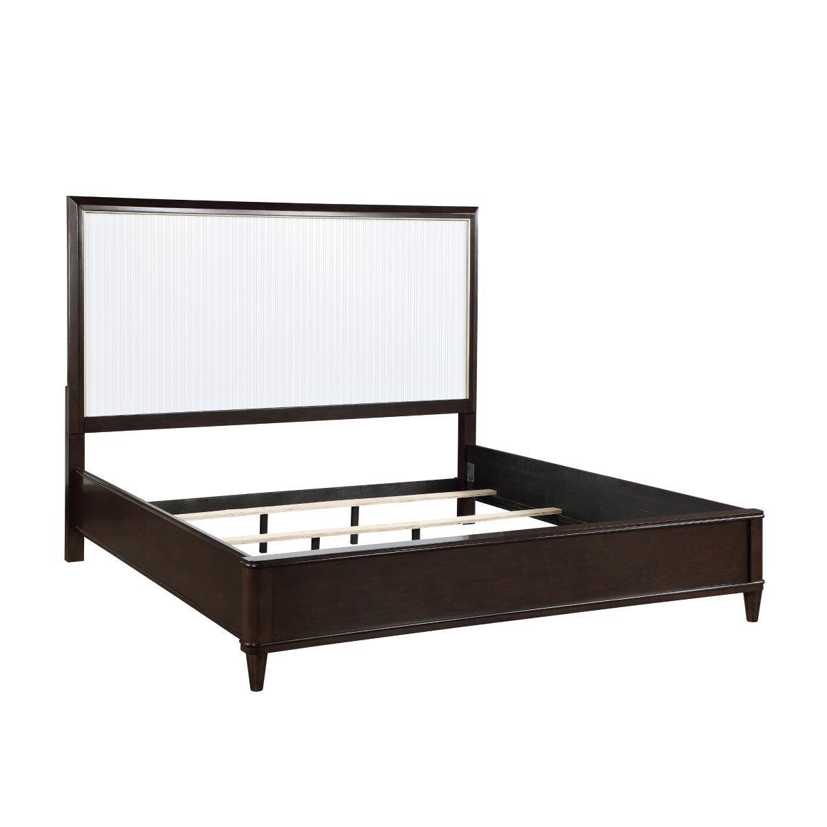 Sam White Cherry Panel King Bed