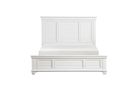 Mackinac White Modern Traditional Transitional Solid Wood Bedroom Set - Ella Furniture
