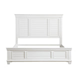 Mackinac White Modern Traditional Transitional Solid Wood King Bed - Ella Furniture