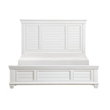 Mackinac White Modern Traditional Transitional Solid Wood King Bed - Ella Furniture