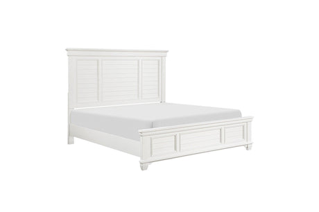 Mackinac White Modern Traditional Transitional Solid Wood Bedroom Set - Ella Furniture