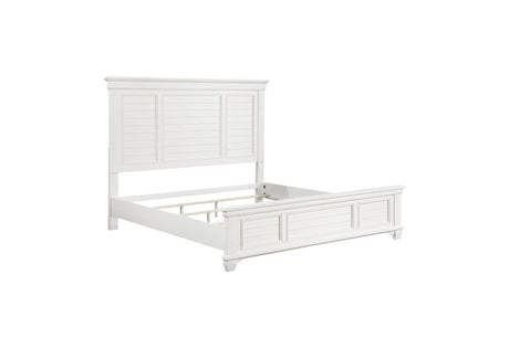 Mackinac White Modern Traditional Transitional Solid Wood Bedroom Set - Ella Furniture