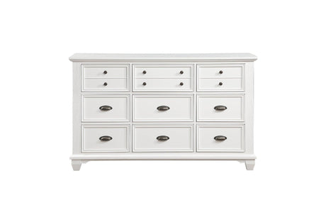 Mackinac White Modern Traditional Transitional Solid Wood Bedroom Set - Ella Furniture