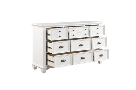 Mackinac White Modern Traditional Transitional Solid Wood Bedroom Set - Ella Furniture