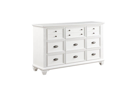 Mackinac White Modern Traditional Transitional Solid Wood Bedroom Set - Ella Furniture