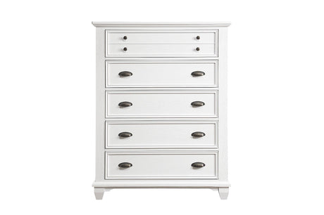 Mackinac White Modern Traditional Transitional Solid Wood Bedroom Set - Ella Furniture