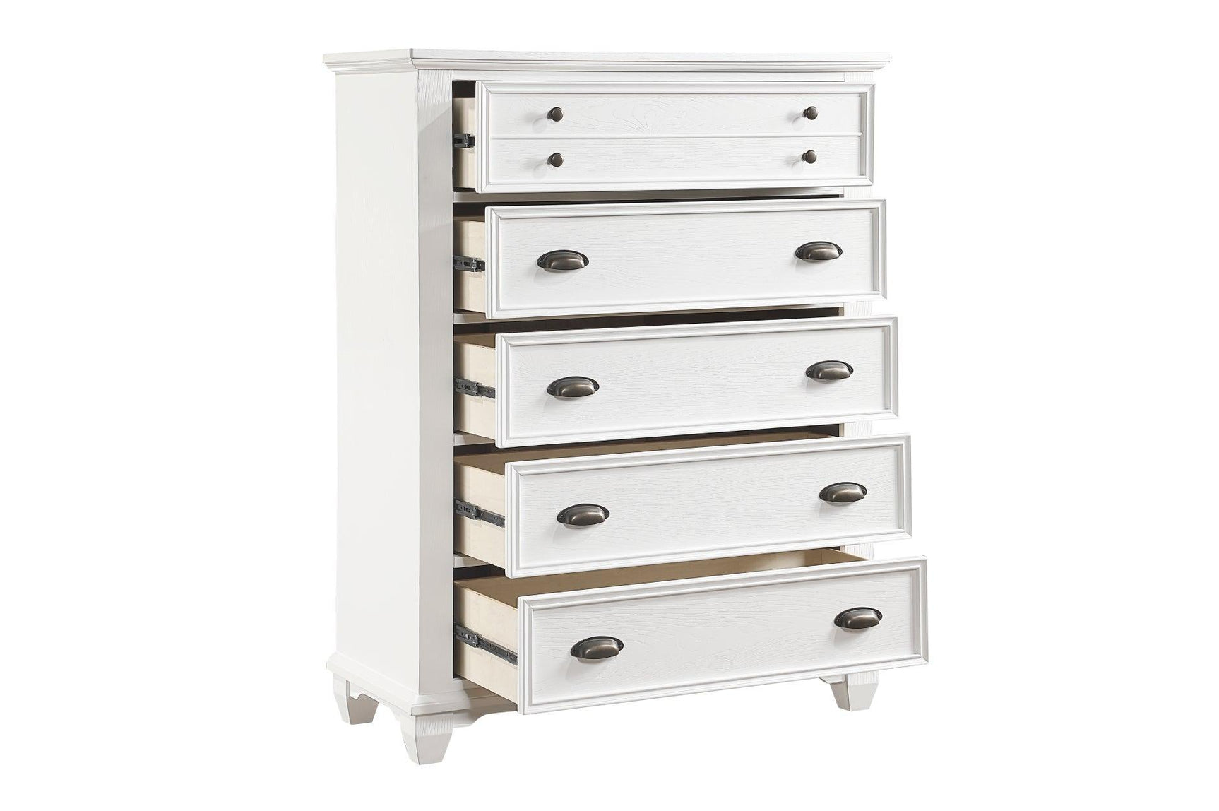 Mackinac White Modern Traditional Transitional Solid Wood Bedroom Set - Ella Furniture