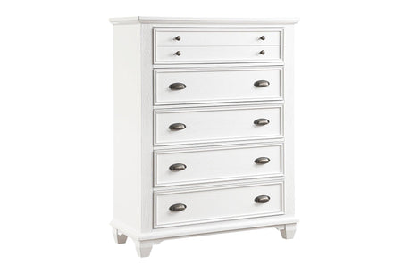 Mackinac White Modern Traditional Transitional Solid Wood Bedroom Set - Ella Furniture