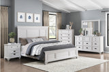 Mackinac White Modern Traditional Transitional Solid Wood Bedroom Set - Ella Furniture
