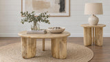 Dale Sculptural Round Solid Mango Wood Coffee Table Natural Mango — product image 6