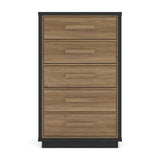 Kozmour Black/Brown Chest of Drawers — front view