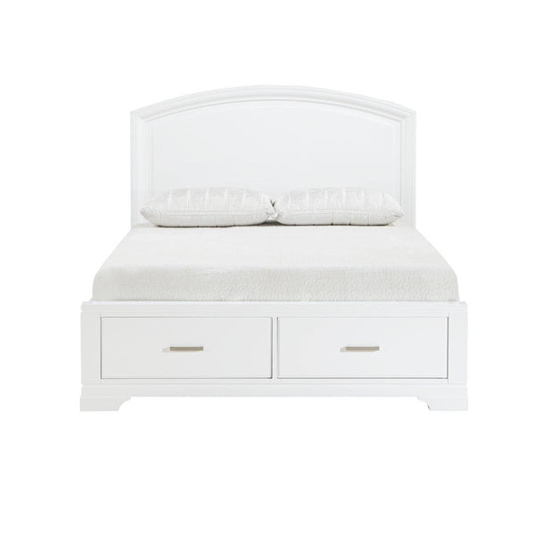 Bella White Storage Platform Full Bed