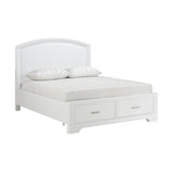 Heinz White Storage Platform Queen Bed