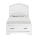 Hudson White Storage Platform Twin Bed
