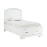 Hudson White Storage Platform Twin Bed