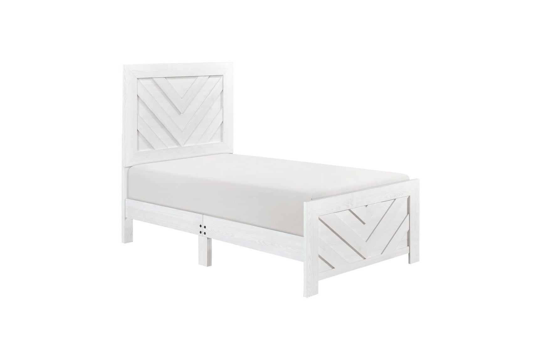 Corbin Rustic White Panel Bedroom Set