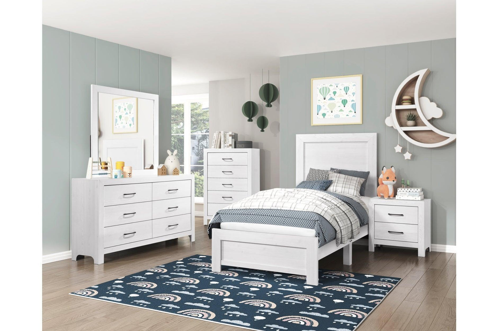 Corbin White Panel Bedroom Set