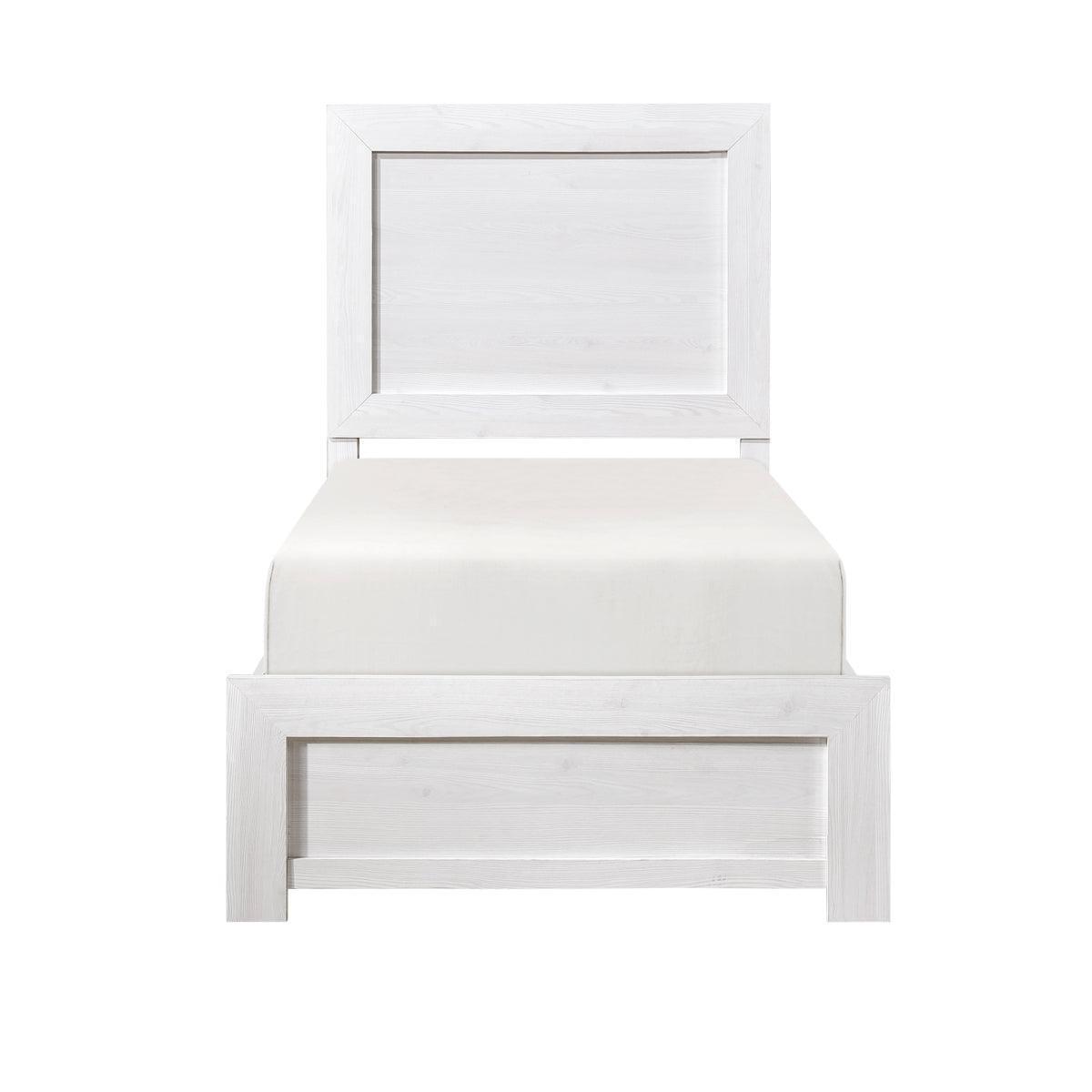 Corbin White Panel Twin Bed