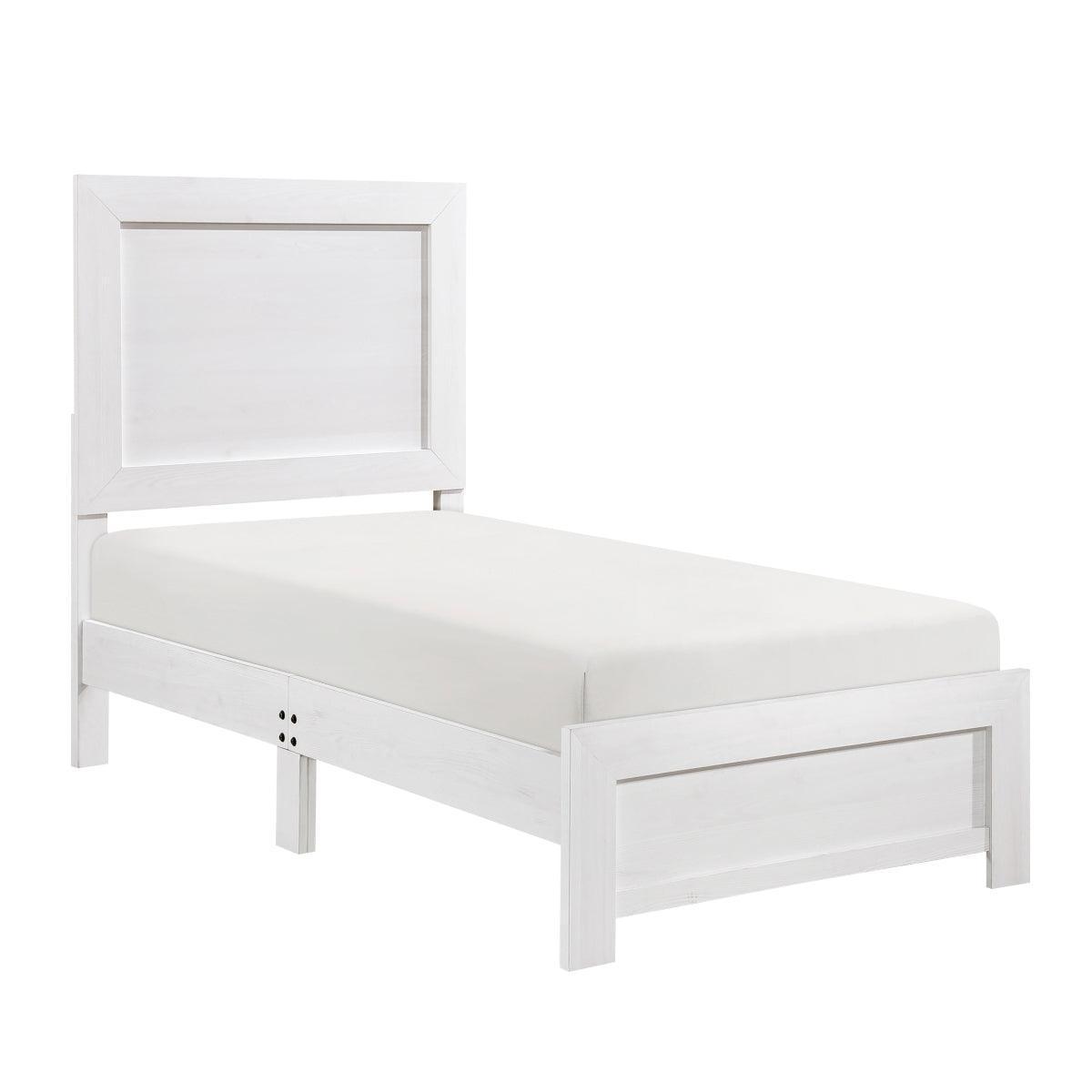 Corbin White Panel Twin Bed
