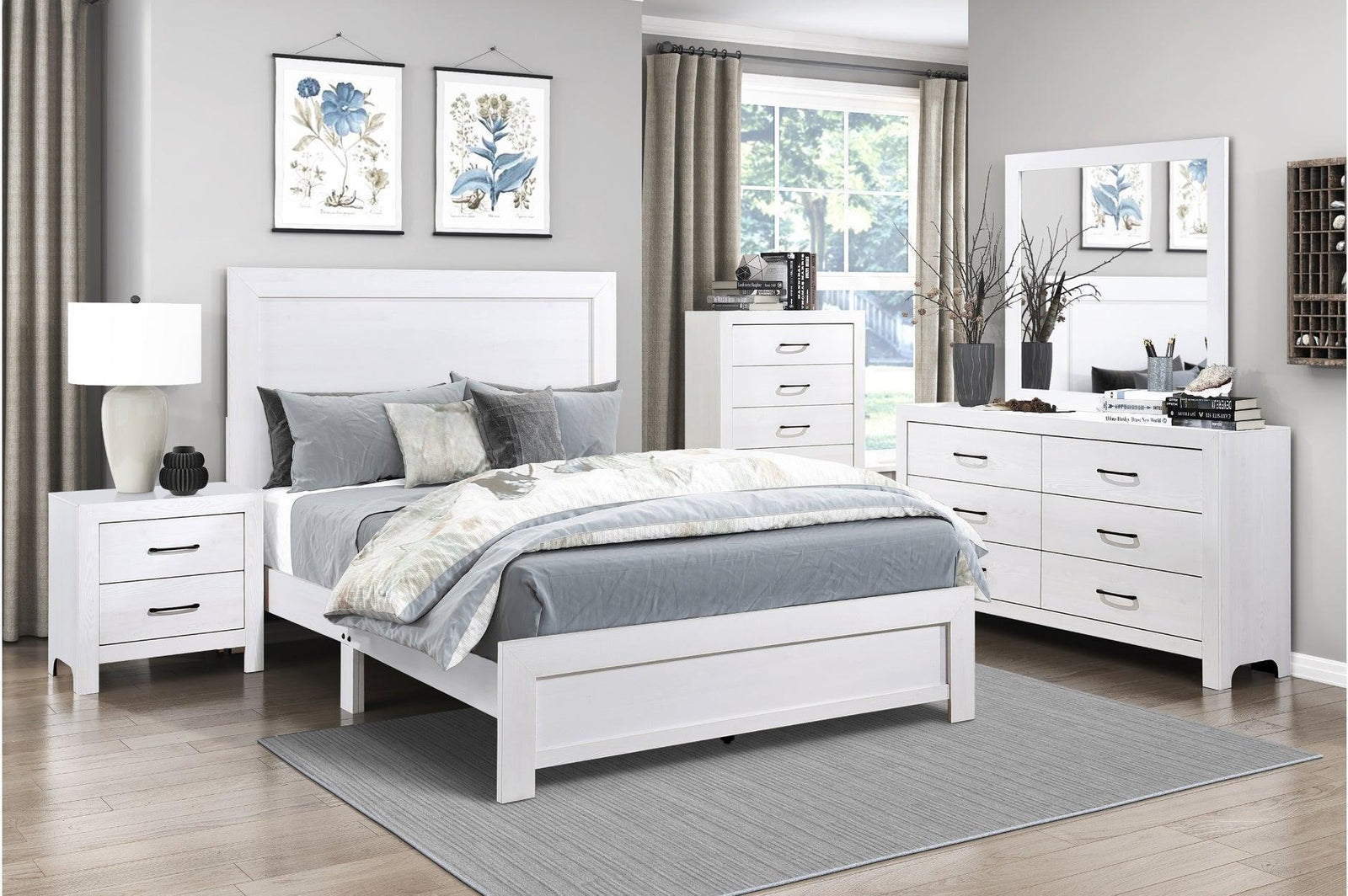 Corbin White Panel Bedroom Set