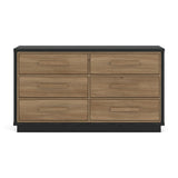 Kozmour Black/Brown Dresser — front view