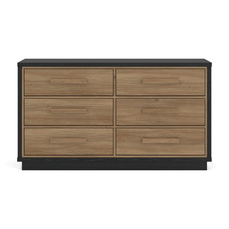 Kozmour Black/Brown Dresser — front view
