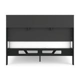 Kozmour Black/Brown Queen Bookcase Complete Bed Frame — back view