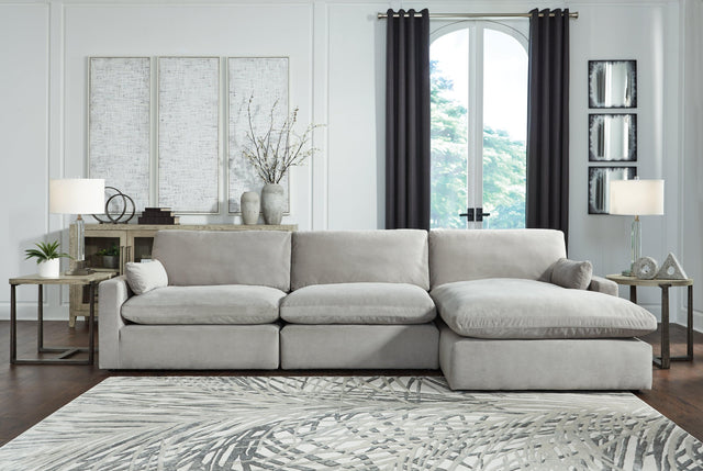 Sophie Gray 3-Piece Sectional With Chaise - Ella Furniture