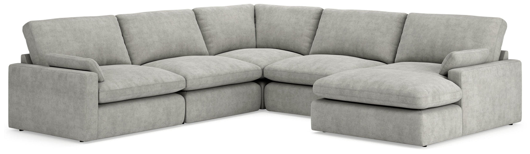 Sophie Gray 5-Piece Sectional With Chaise - Ella Furniture