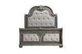 Bennington Gray Upholstered Tufted Panel Bedroom Set