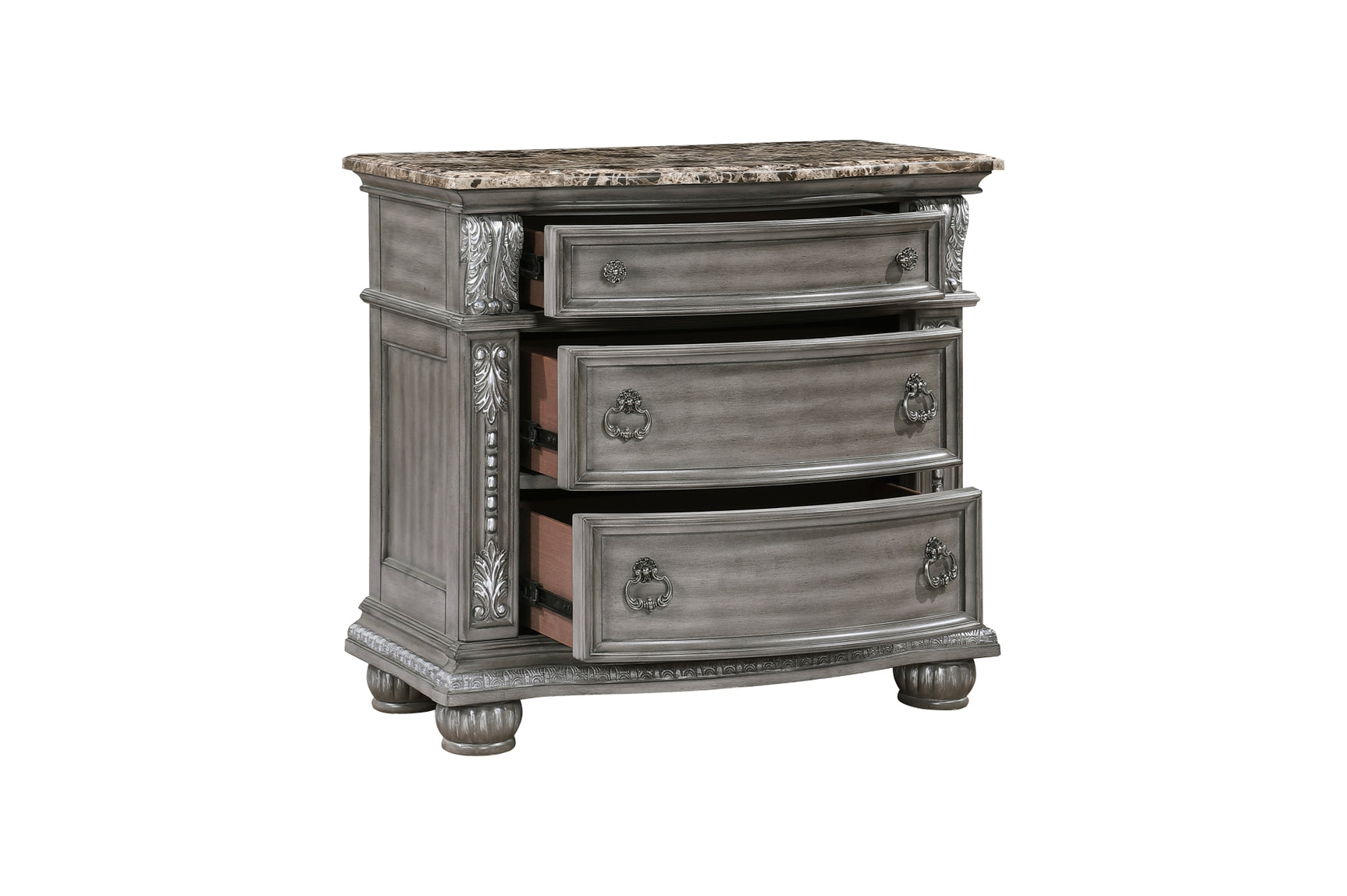 Bennington Gray Upholstered Tufted Panel Bedroom Set