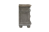 Bennington Gray Upholstered Tufted Panel Bedroom Set