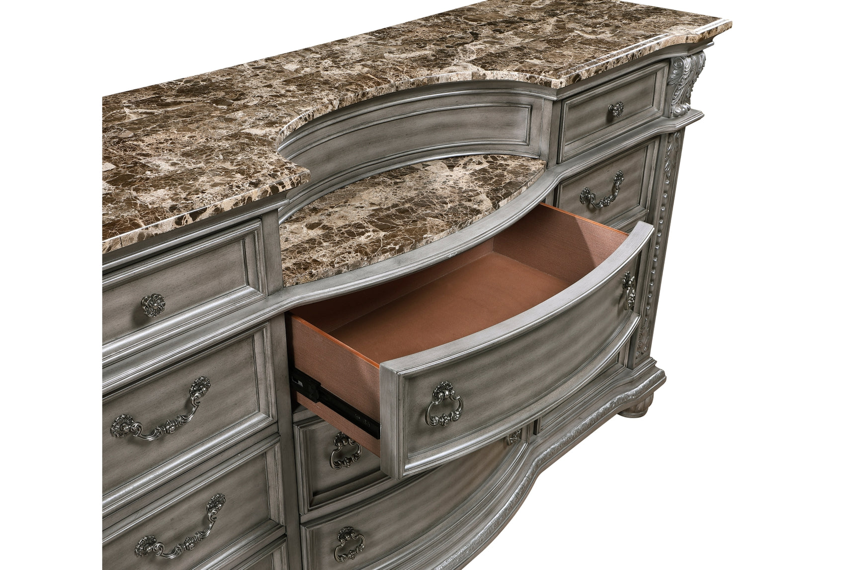 Bennington Gray Upholstered Tufted Panel Bedroom Set