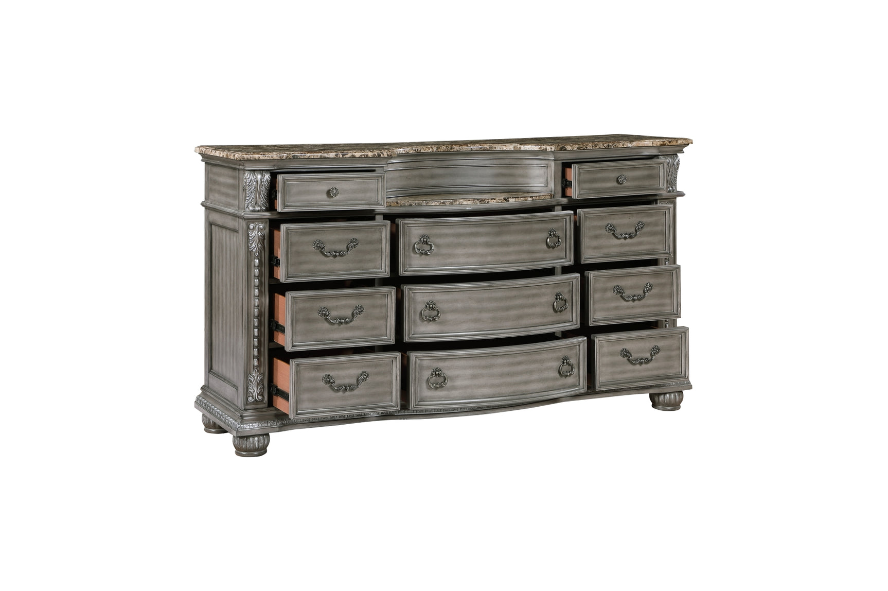 Bennington Gray Upholstered Tufted Panel Bedroom Set