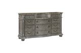 Bennington Gray Upholstered Tufted Panel Bedroom Set