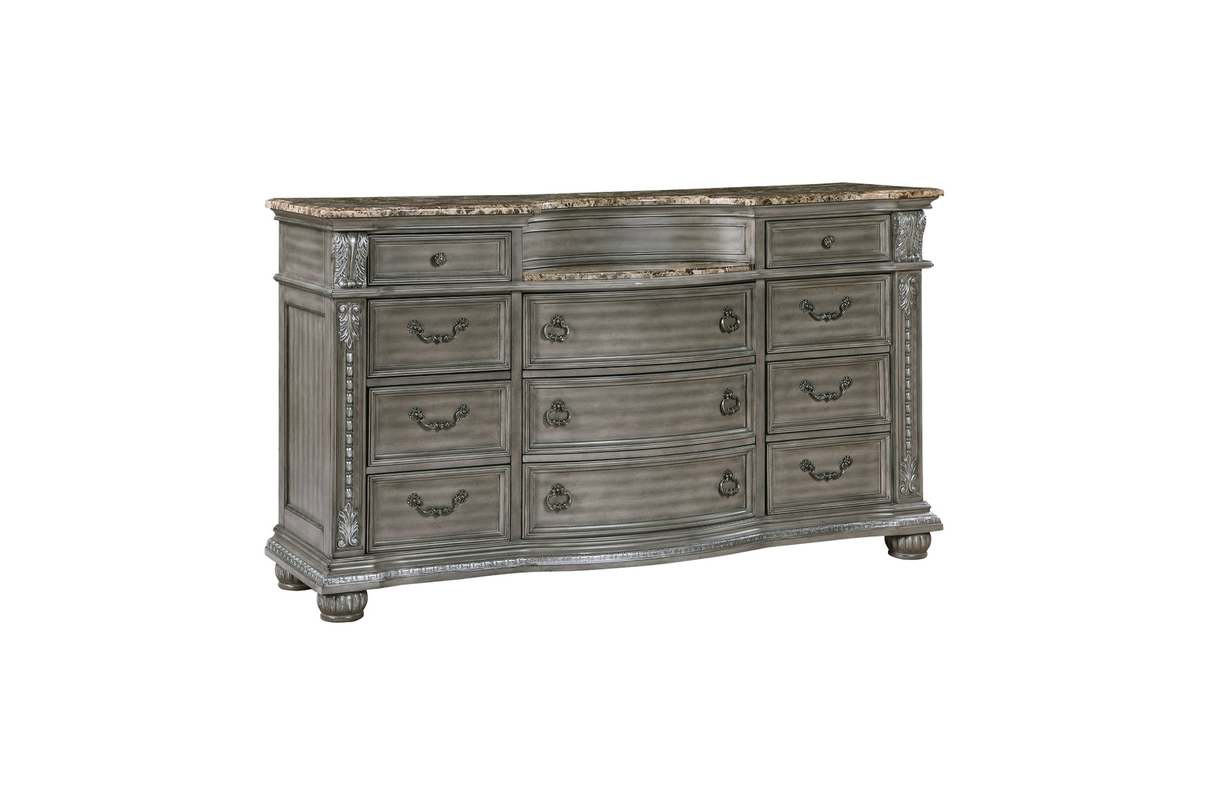 Bennington Gray Upholstered Tufted Panel Bedroom Set