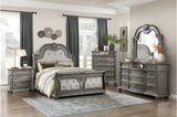 Bennington Gray Upholstered Tufted Panel Bedroom Set