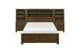 Sullivan Dark Brown Bookcase Storage Platform Bedroom Set