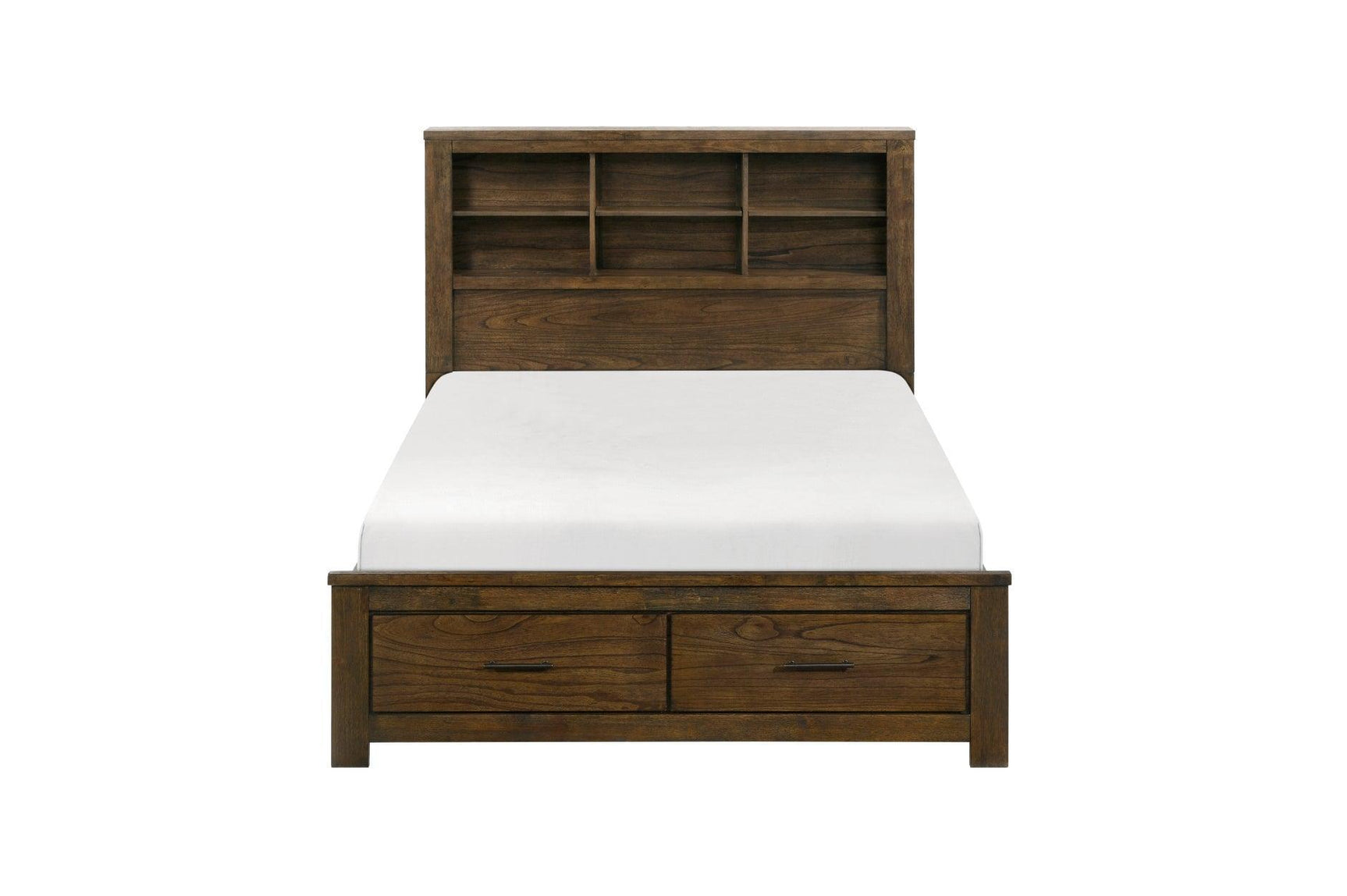 Sullivan Dark Brown Bookcase Storage Platform Bedroom Set