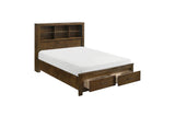 Sullivan Dark Brown Bookcase Storage Platform Bedroom Set