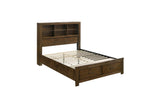 Sullivan Dark Brown Bookcase Storage Platform Bedroom Set