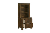 Sullivan Dark Brown Bookcase Storage Platform Bedroom Set