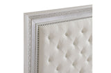 Theodora Pearl White Upholstered Tufted Panel Bedroom Set