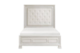 Theodora Pearl White Upholstered Tufted Panel Bedroom Set