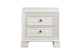 Theodora Pearl White Upholstered Tufted Panel Bedroom Set