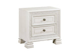 Theodora Pearl White Upholstered Tufted Panel Bedroom Set