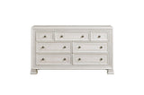 Theodora Pearl White Upholstered Tufted Panel Bedroom Set