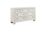 Theodora Pearl White Upholstered Tufted Panel Bedroom Set