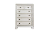Theodora Pearl White Upholstered Tufted Panel Bedroom Set