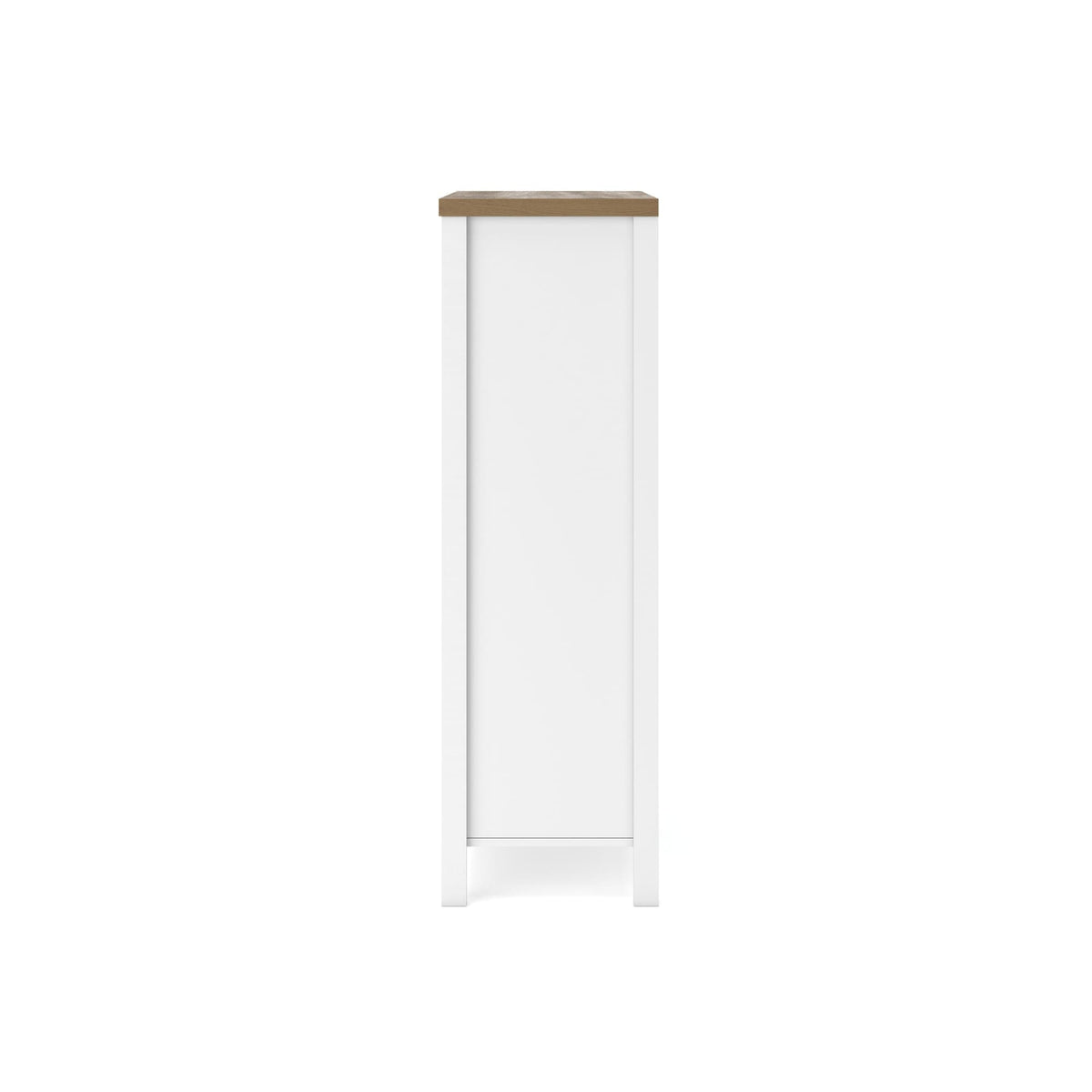 Kerisden White/Brown Chest of Drawers — side view